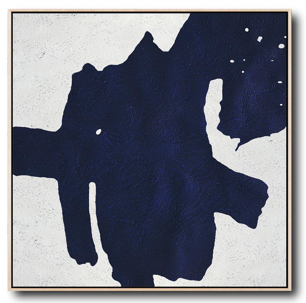 Navy and White Painting #NV91A - Click Image to Close